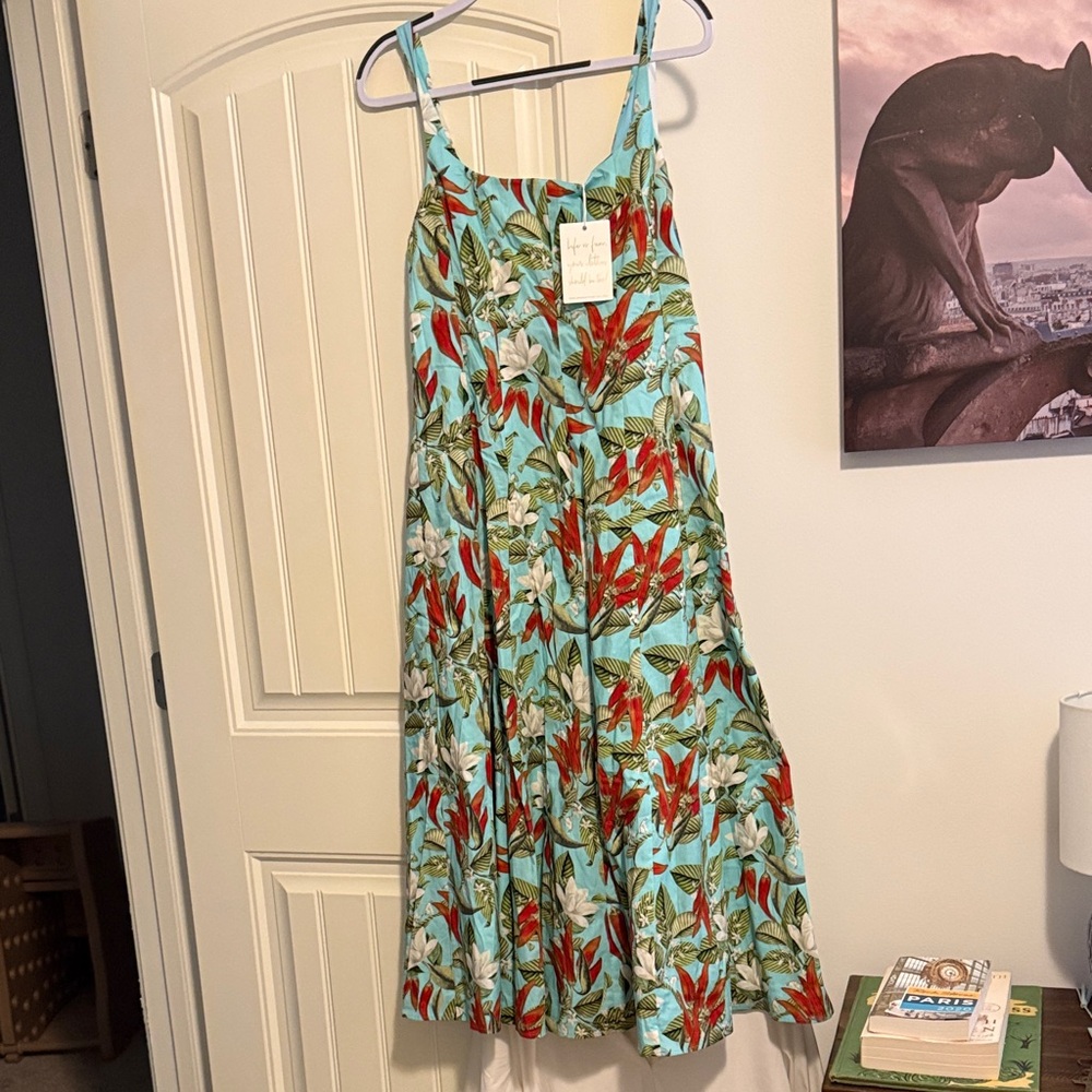Show Me Your MuMu Tropical Floral Dress in Red and Green